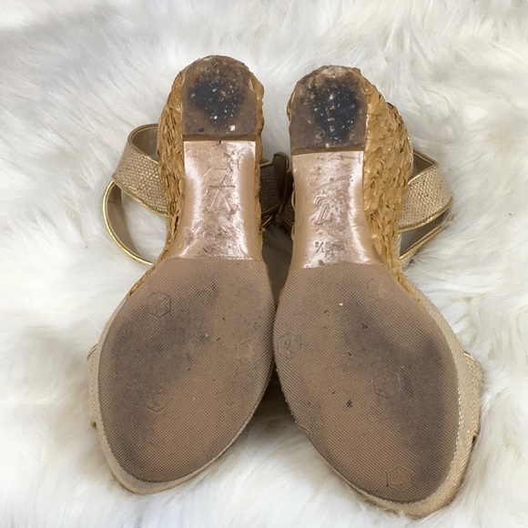 Louis Vuitton wedge sandals sz 36.5 - Picture 9 of 13